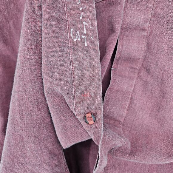 Vintage Cellini Shirt Mens Extra Large Maroon Button Down Casual Long Sleeve XL - Picture 4 of 12